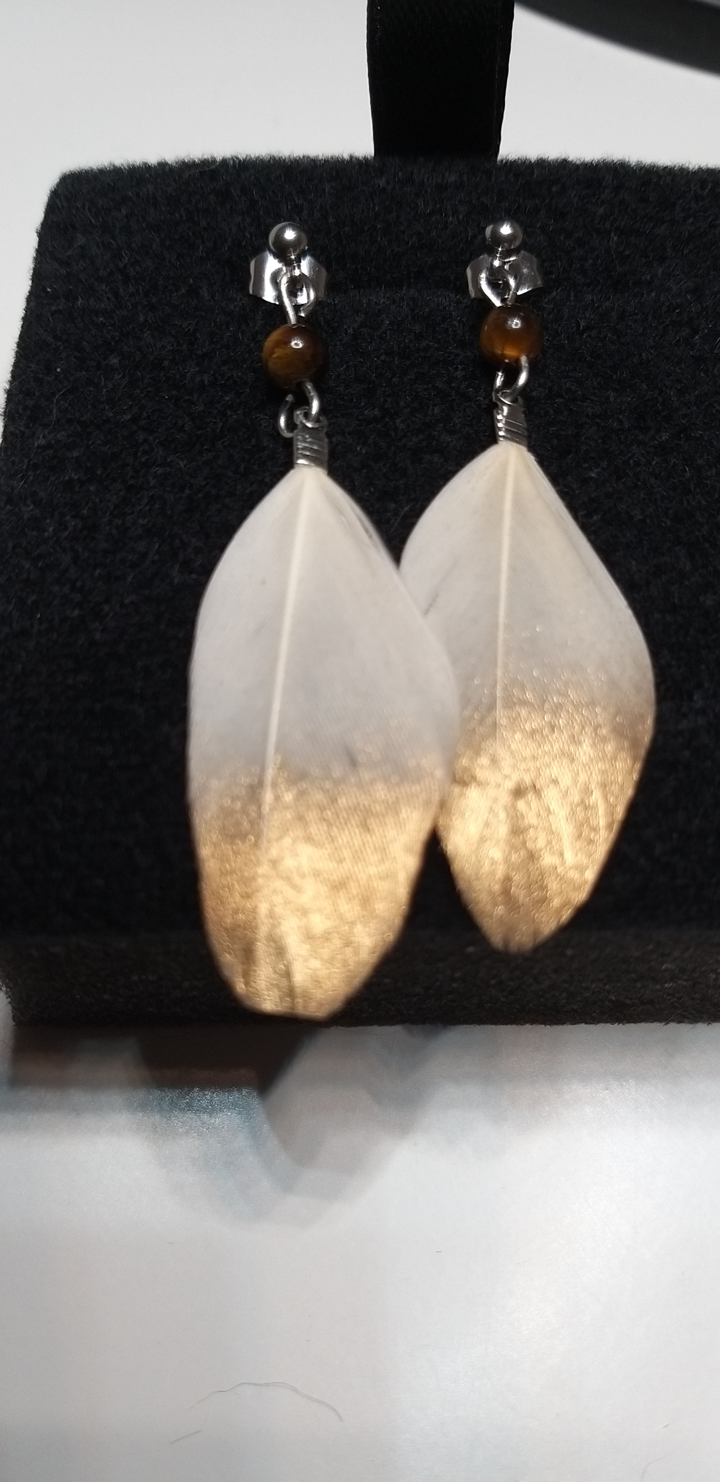 Boucles d'oreilles  oeil de tigre