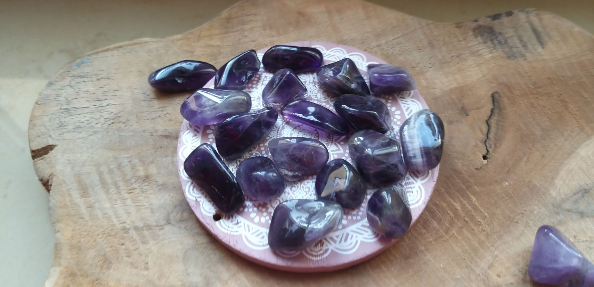 Pierre roulée améthyste 3€ ou 4€