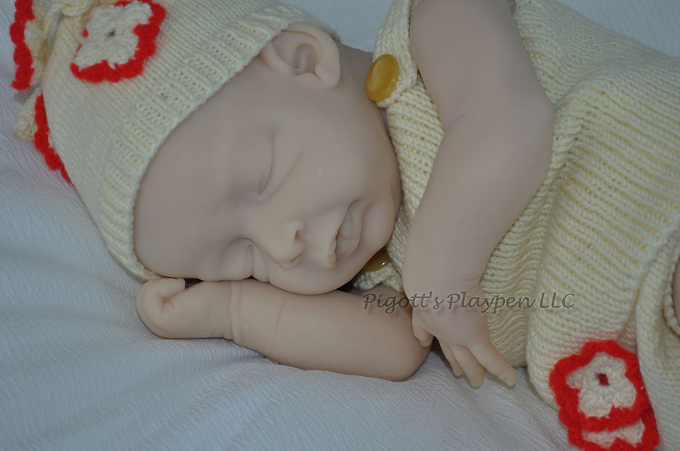 Miniature : Partial Silicone Emma Asleep  BLANK UNPAINTED, UNASSEMBLED Kit