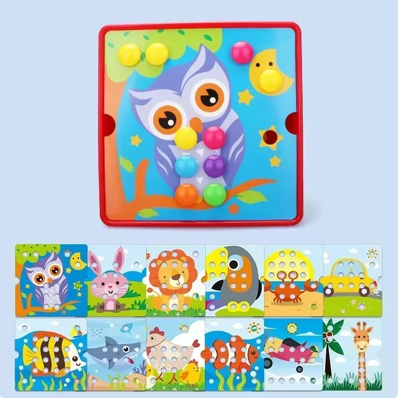 Thumbnail: Kids Color Matching Mosaic Pegboard Puzzle