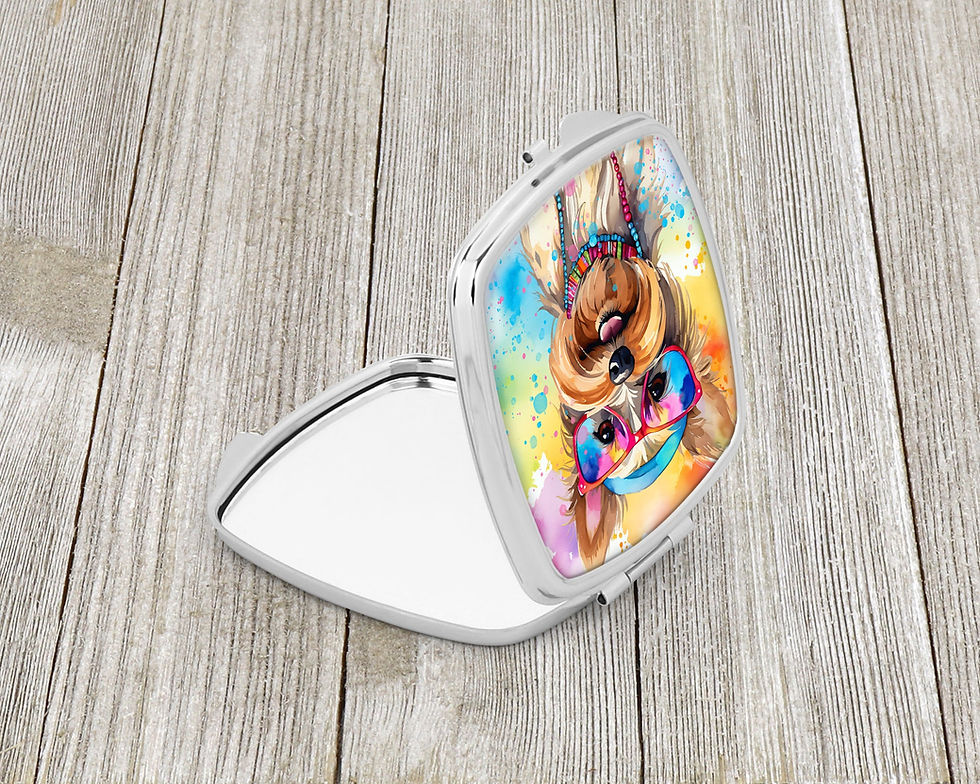 Thumbnail: Yorkshire Terrier Hippie Dawg Compact Mirror
