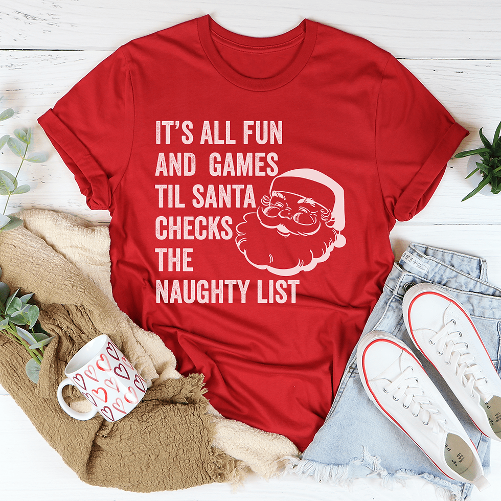 Thumbnail: Santa's Naughty List Christmas T-Shirt