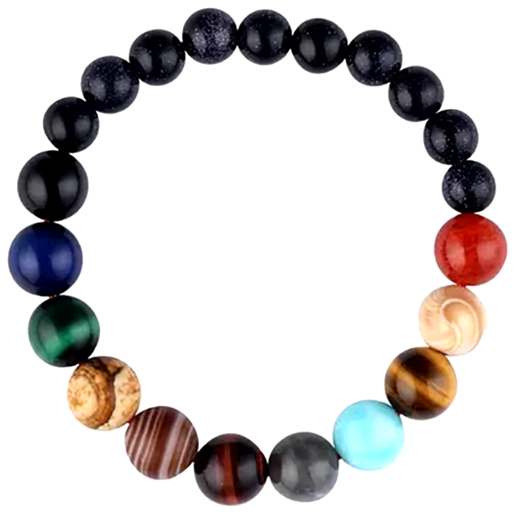 2024 Eight Planets Bead Bracelet Men Natural Stone Universe Yoga Solar Chakra Br