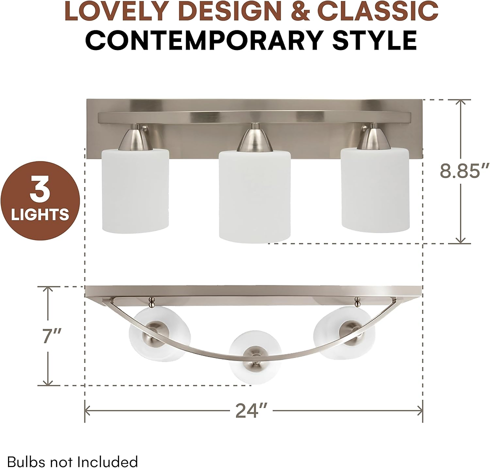 Thumbnail: Bathroom Vanity Light Fixture | Interior Bathroom Lighting Bar with Modern Milk 
