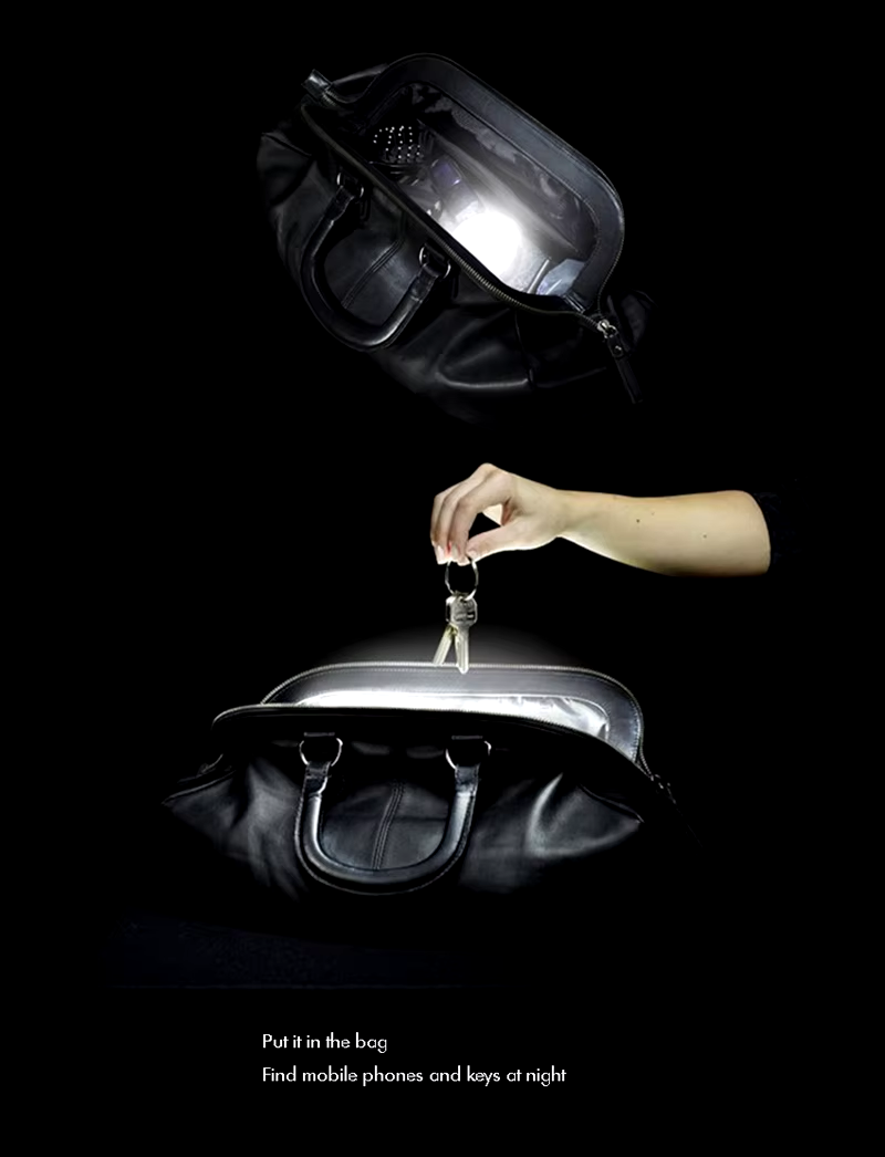 Thumbnail: Touch Sensor Handbag Light Heart LED Purse Night Light Bag Lamp with Clip Mother