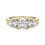 Thumbnail: 2 CTW Round Lab Grown Diamond Classic Three Stone Engagement Ring 14K Yellow G