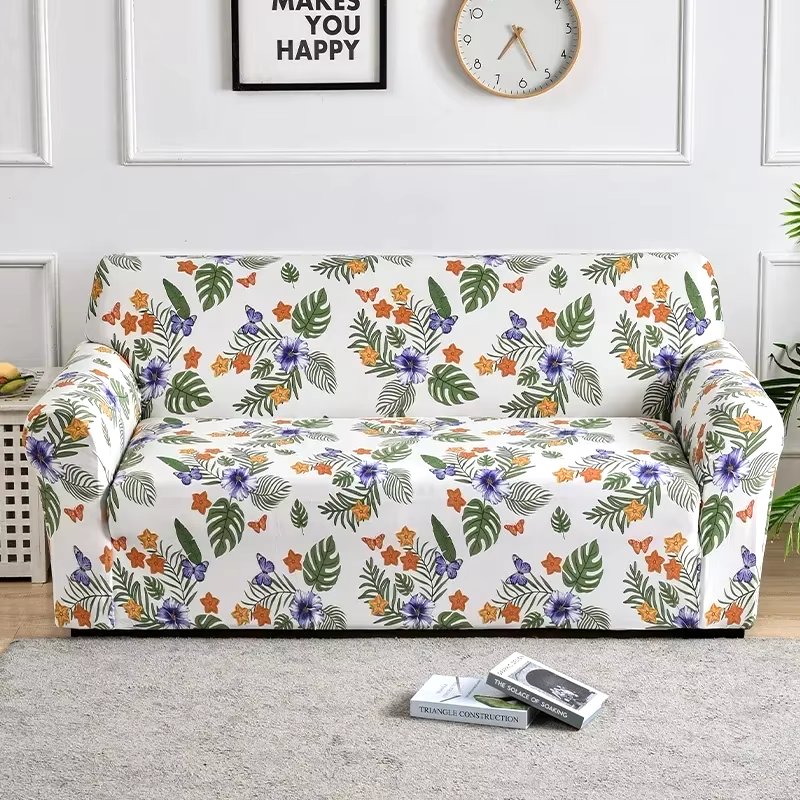 Thumbnail: 1Pc Flower Printed Elastic Sofa Cover Antidirty Spandex Sofa Cover Furniture Pro