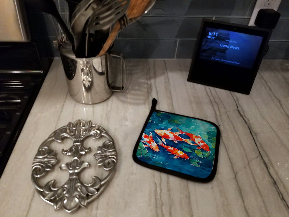 Thumbnail: Koi Fish Pair of Pot Holders