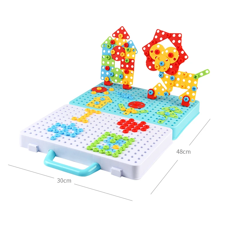 Thumbnail: Kids Drill Screw Nut Puzzles Toys Pretend Play Tool Drill Disassembly Assembly C