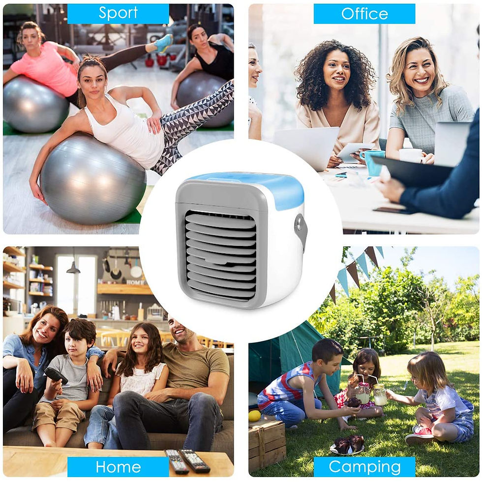 Thumbnail: Dropshipping Office Home Use LED 7 Colors Night Light Table Fan Small USB