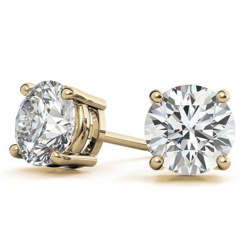 Thumbnail: 4.00 Ctw Lab Grown Diamond Stud Earrings in 14k White Gold (G-Vs)