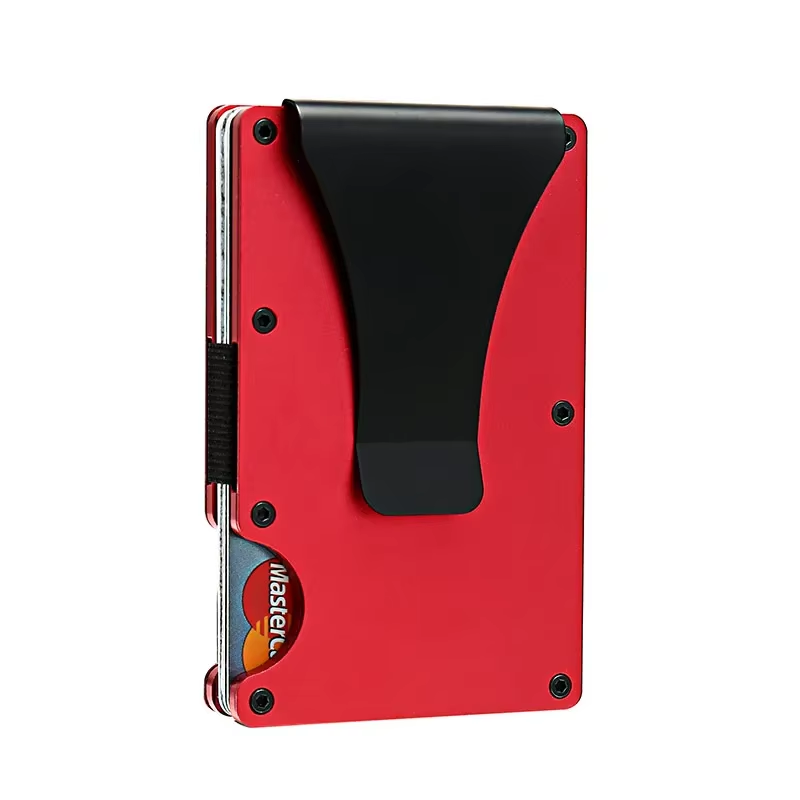 Thumbnail: RFID Cashback Credit Card Holder Luxury Carbon Fiber Minimalist Slim Wallet Cart