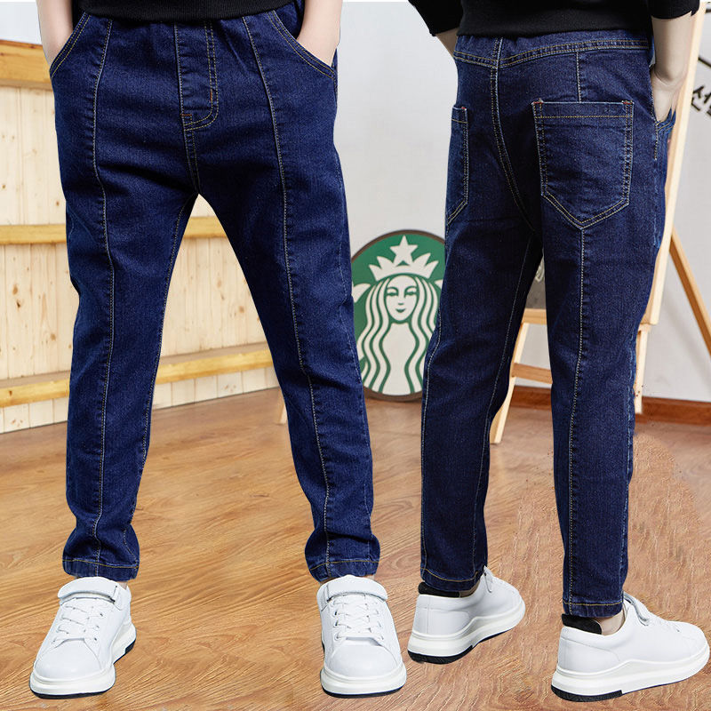 Thumbnail: 4-13 Years Children Fashion Clothes Classic Denim Clothing Long Trousers