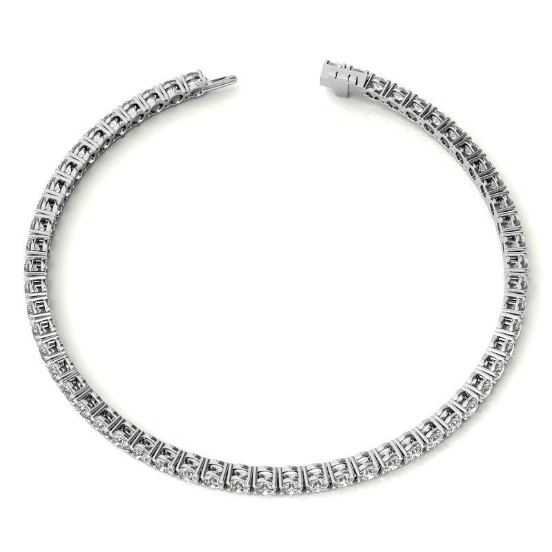 Thumbnail: 14K Gold 4.00 CTW Lab Diamond (G/Vs) Tennis Bracelet | AGI Certified | 30-Day