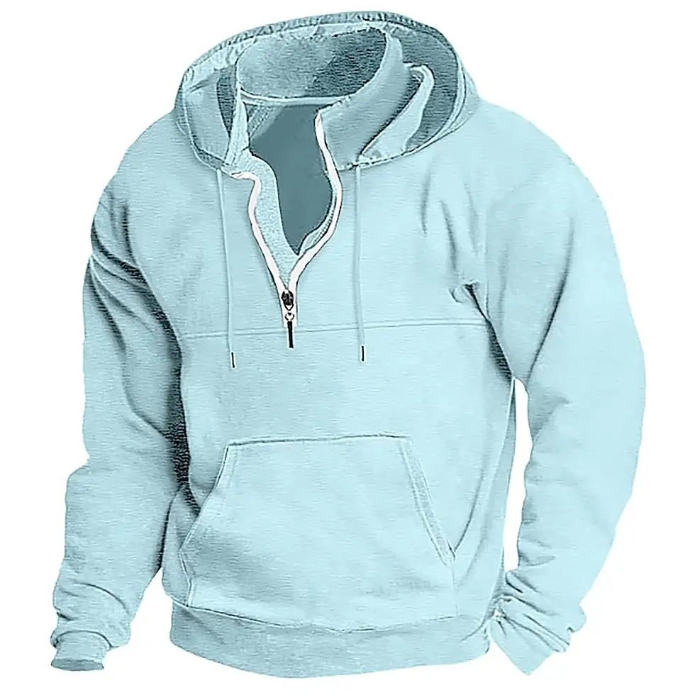 Thumbnail: Men's Relaxed Half-Zip Fleece Hoodie