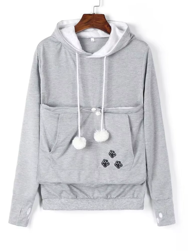 Thumbnail: Fashion 2023 High Quality Cat Lovers Hoodies Ears Cuddle Pouch Dog Pet Hoodies f