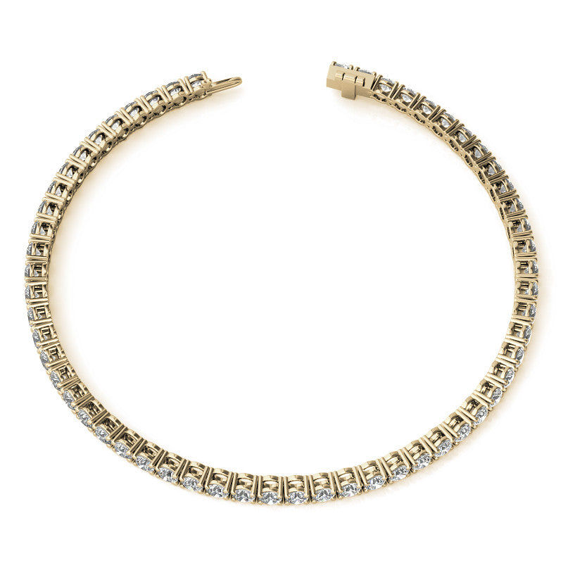 Thumbnail: 14K Gold 4.00 CTW Lab Diamond (G/Vs) Tennis Bracelet | AGI Certified | 30-Day