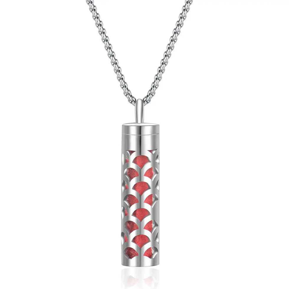 Thumbnail: Aromatherapy Necklace Diffuser Pendant 316L Stainless Steel Locket Aroma Perfume