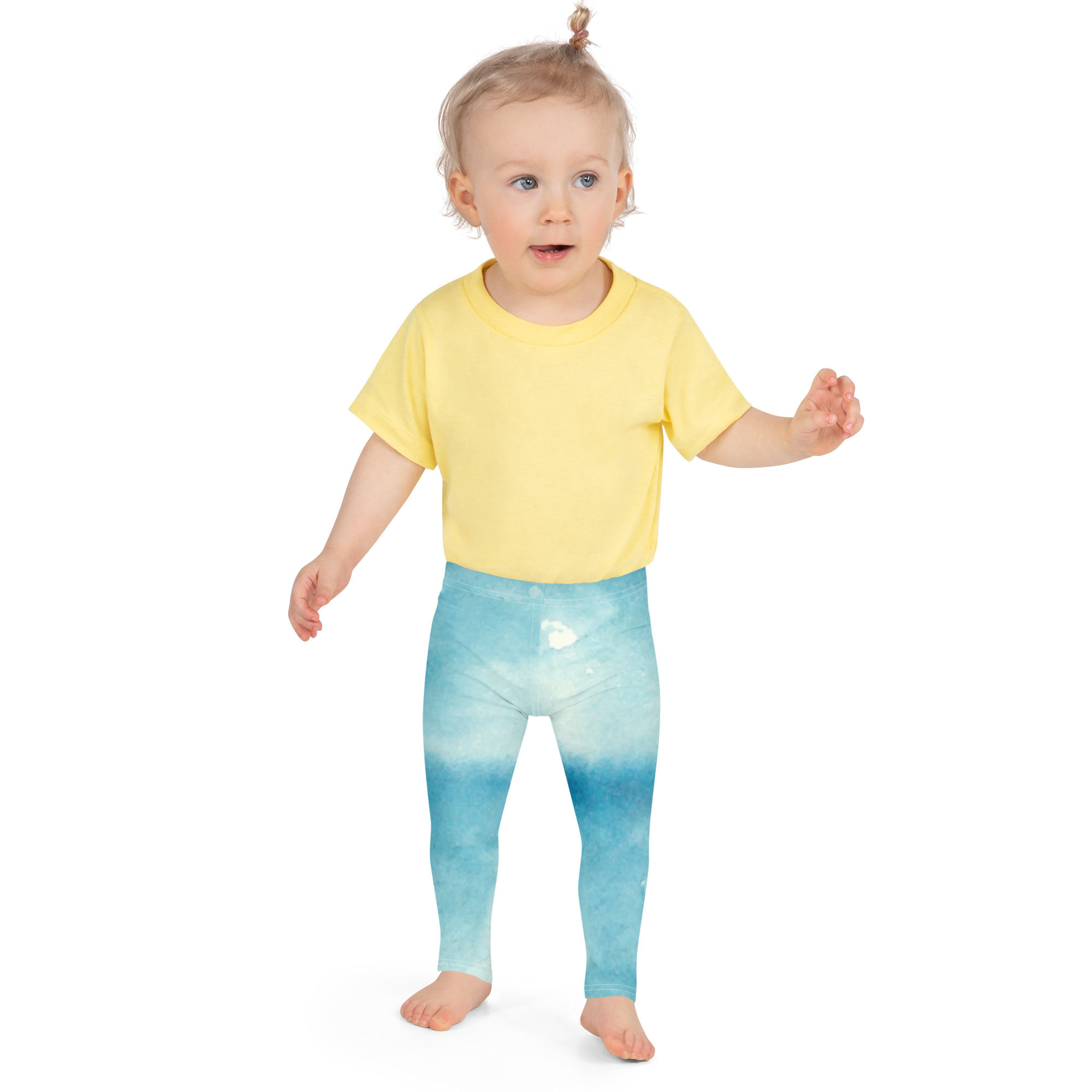 Kid's Leggings Blue Tie Dye