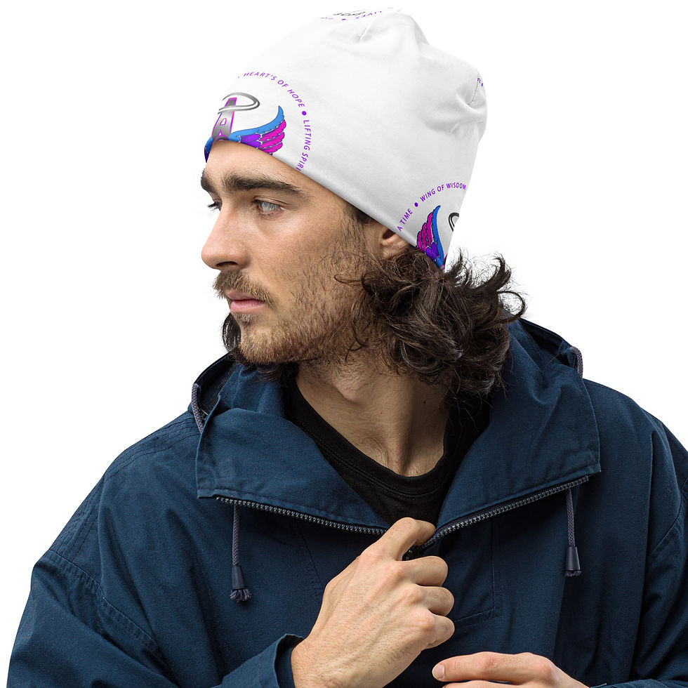 Thumbnail: All-Over Print "Angel 8 Wings" Beanie