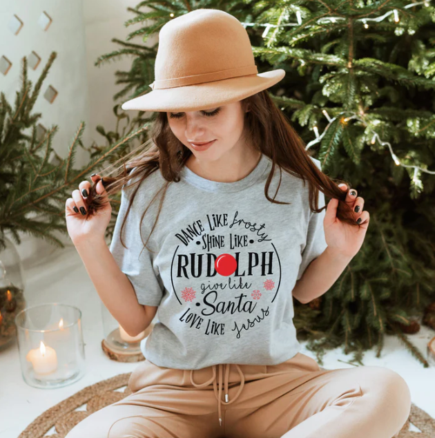 Dance Like Frosty, Shine Like Rudolph Christmas T-Shirt