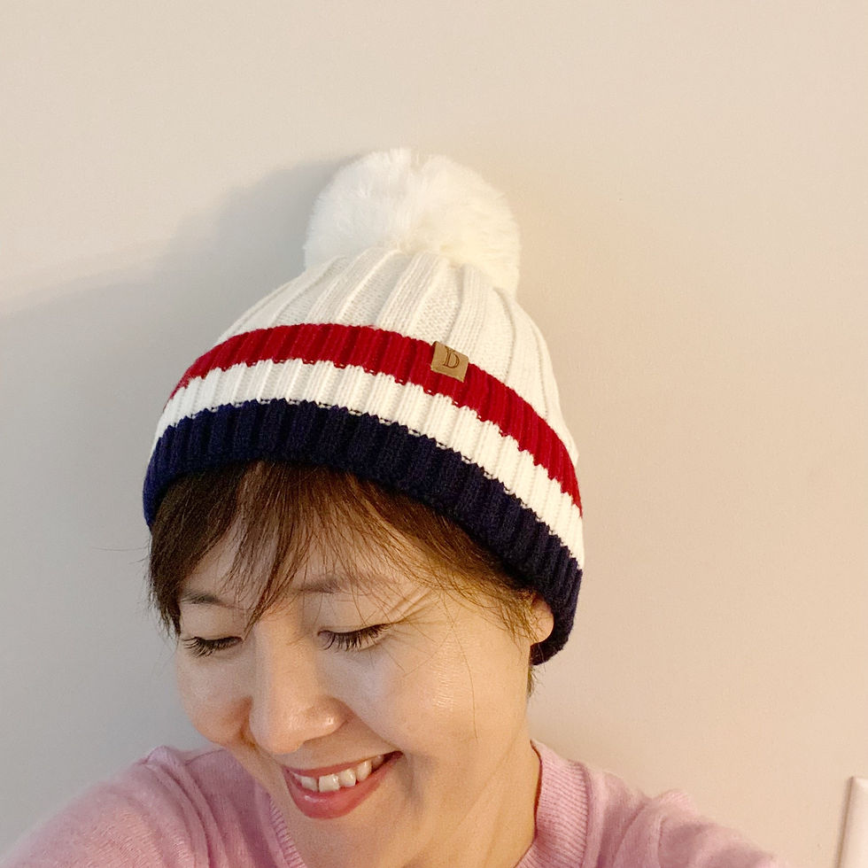 Thumbnail: Deluna Stripe Pom Beanie