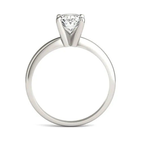 Thumbnail: 1 1/2 CTW Oval Lab Grown Diamond Solitaire Engagement Ring 14K White Gold
