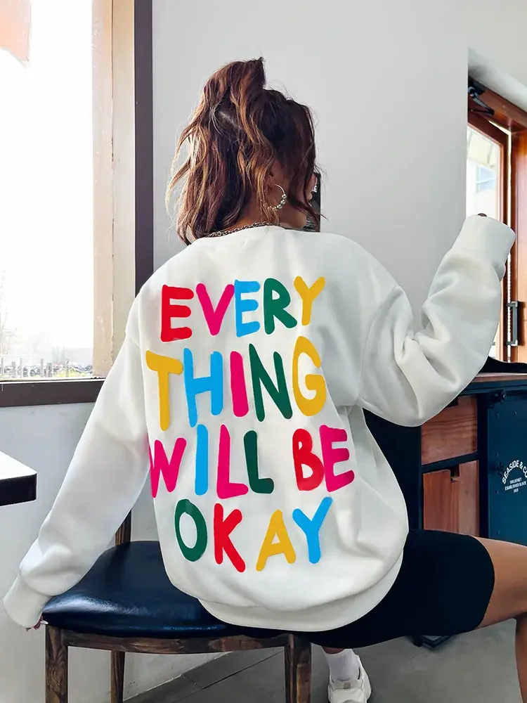 Thumbnail: Everything Will Be Okay Graphic Sweatshirt