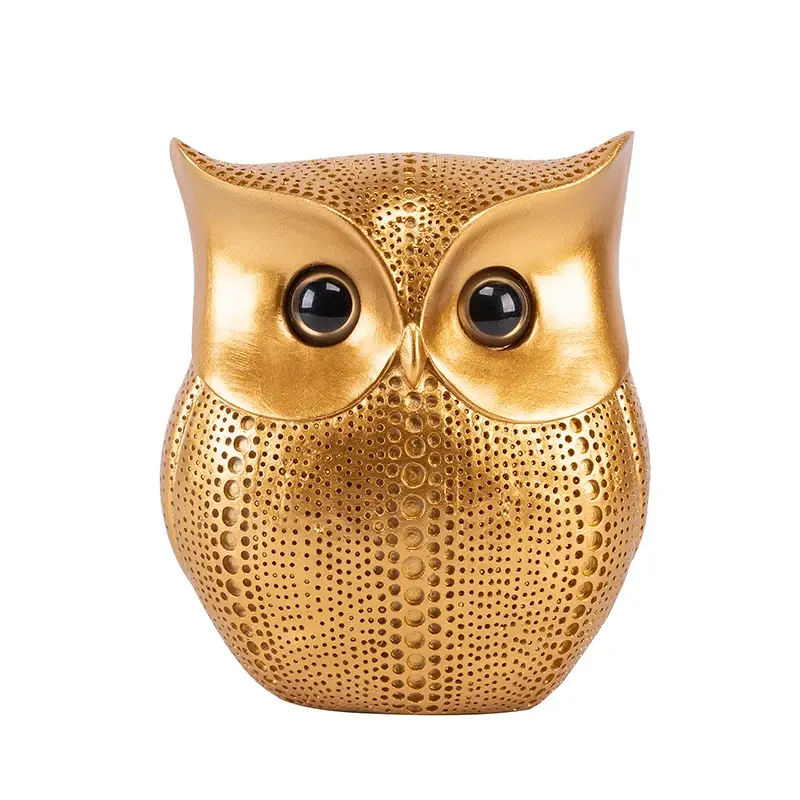 Thumbnail: Nordic Style Owls Ornament, Resin Craft Bird, Miniatures Figurines, Decor