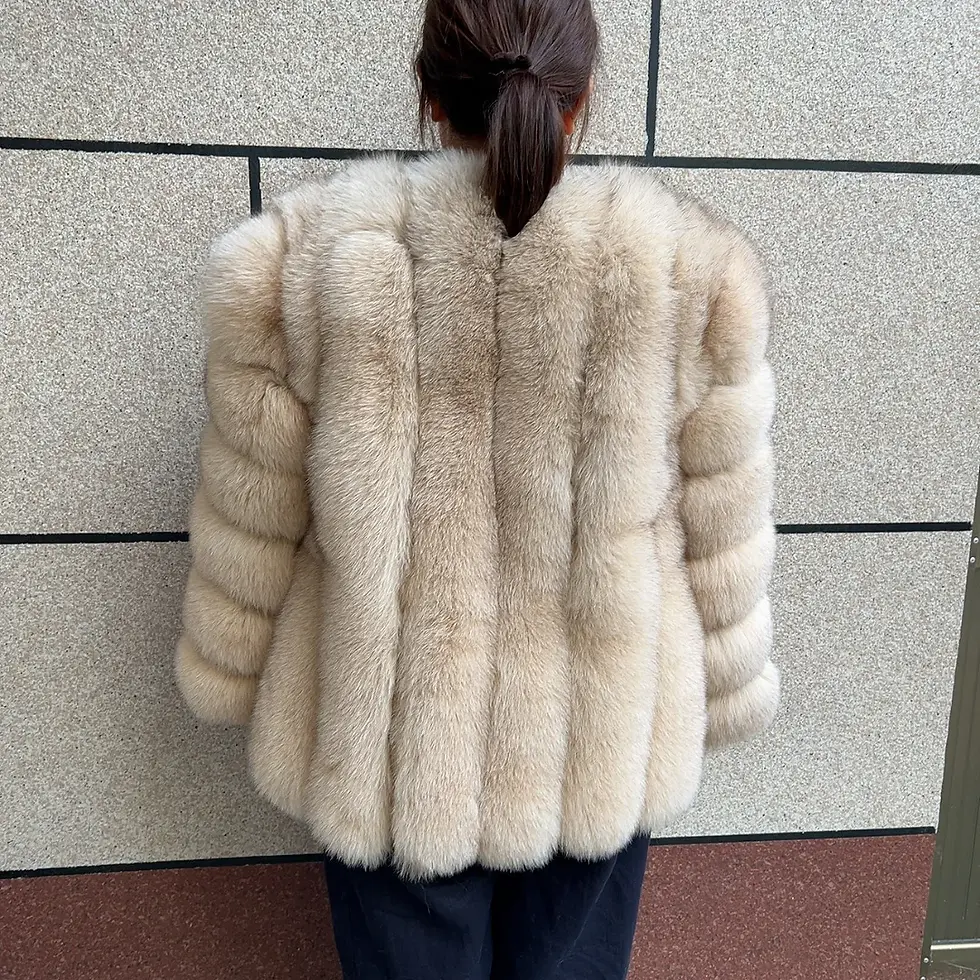 Thumbnail: Women's Genuine Fox Fur Luxury Winter Coat