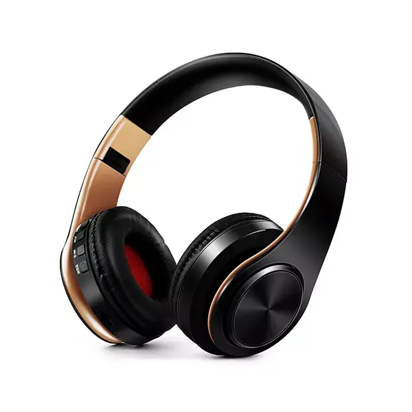 Thumbnail: HIFI Stereo Earphones Bluetooth Headphone Music Headset FM and Support SD Card