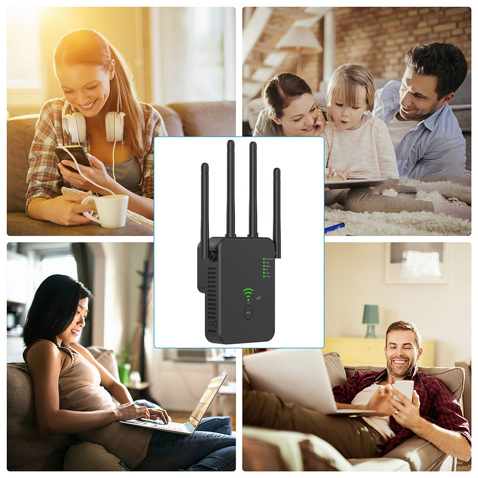 Thumbnail: 1200Mbps Wireless WiFi Repeater Wifi Signal Booster Dual-Band 2.4G 5G WiFi Exten