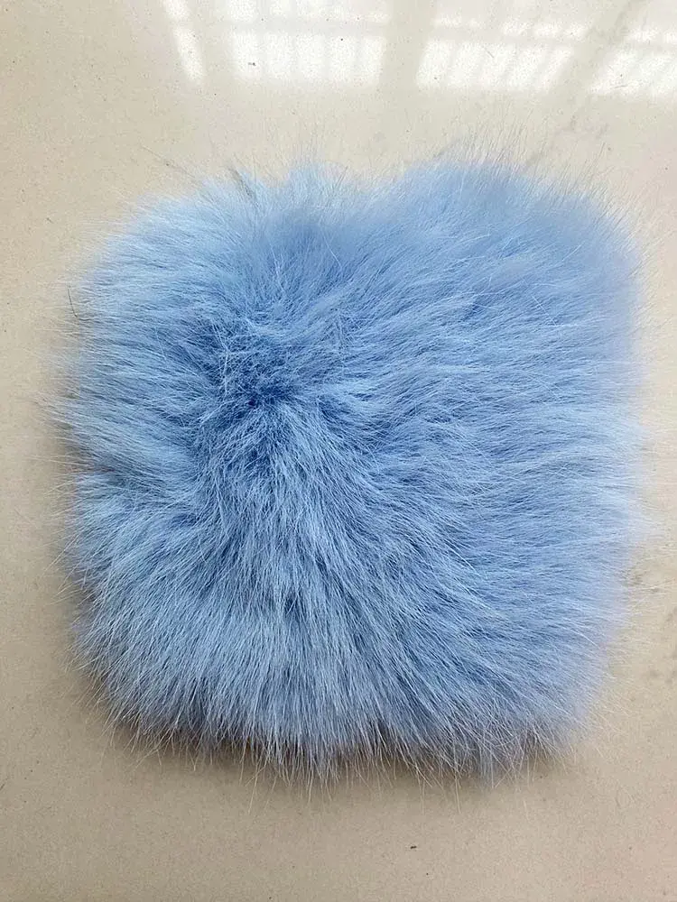 Thumbnail: ZADORIN S-4xl Winter Luxury Faux Fox Fur Coat Slim Long Pink Red Blue Faux Fur
