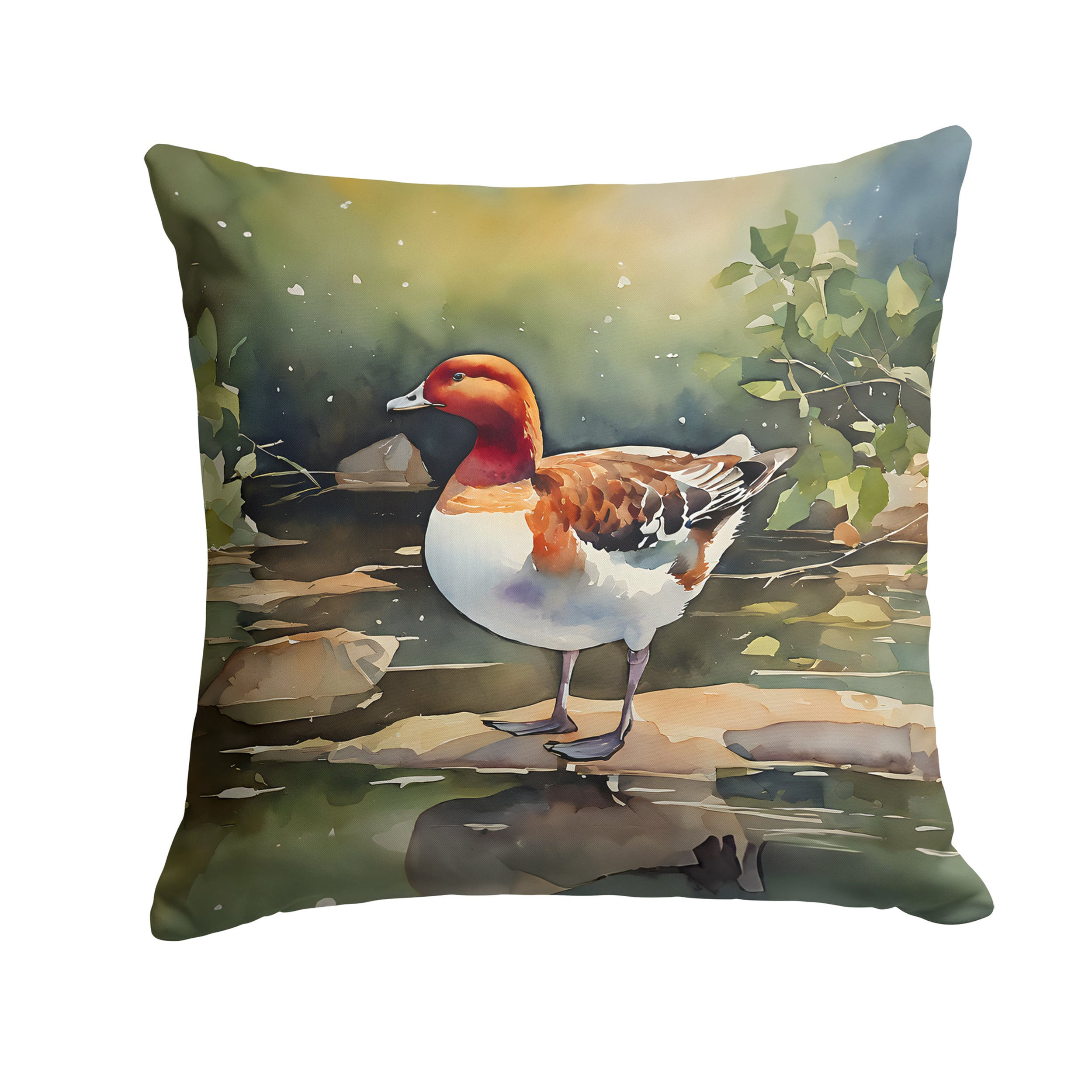 Redhead Duck Throw Pillow