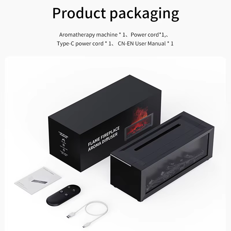 Thumbnail: Creative Fireplace Air Humidifier Waterless Auto-Off Aroma Essential Oil Diffuse