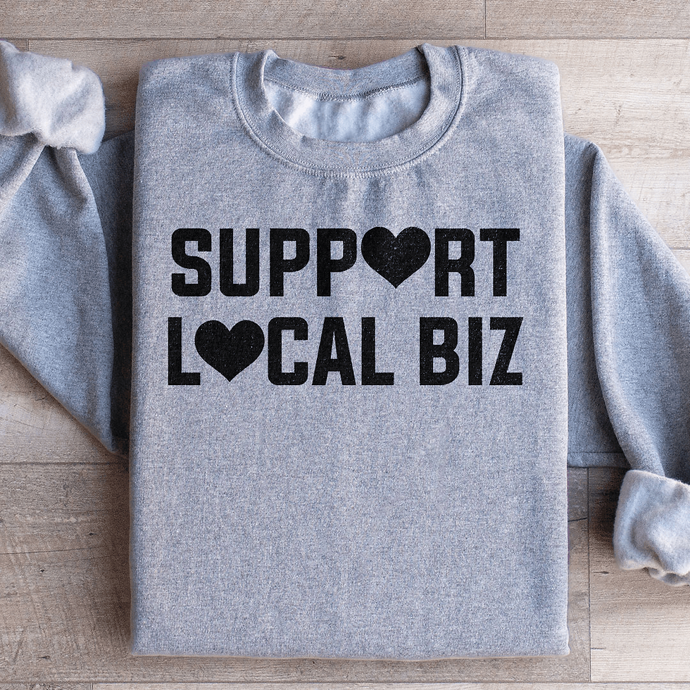 Thumbnail: Support Local Biz Unisex Graphic Sweatshirt