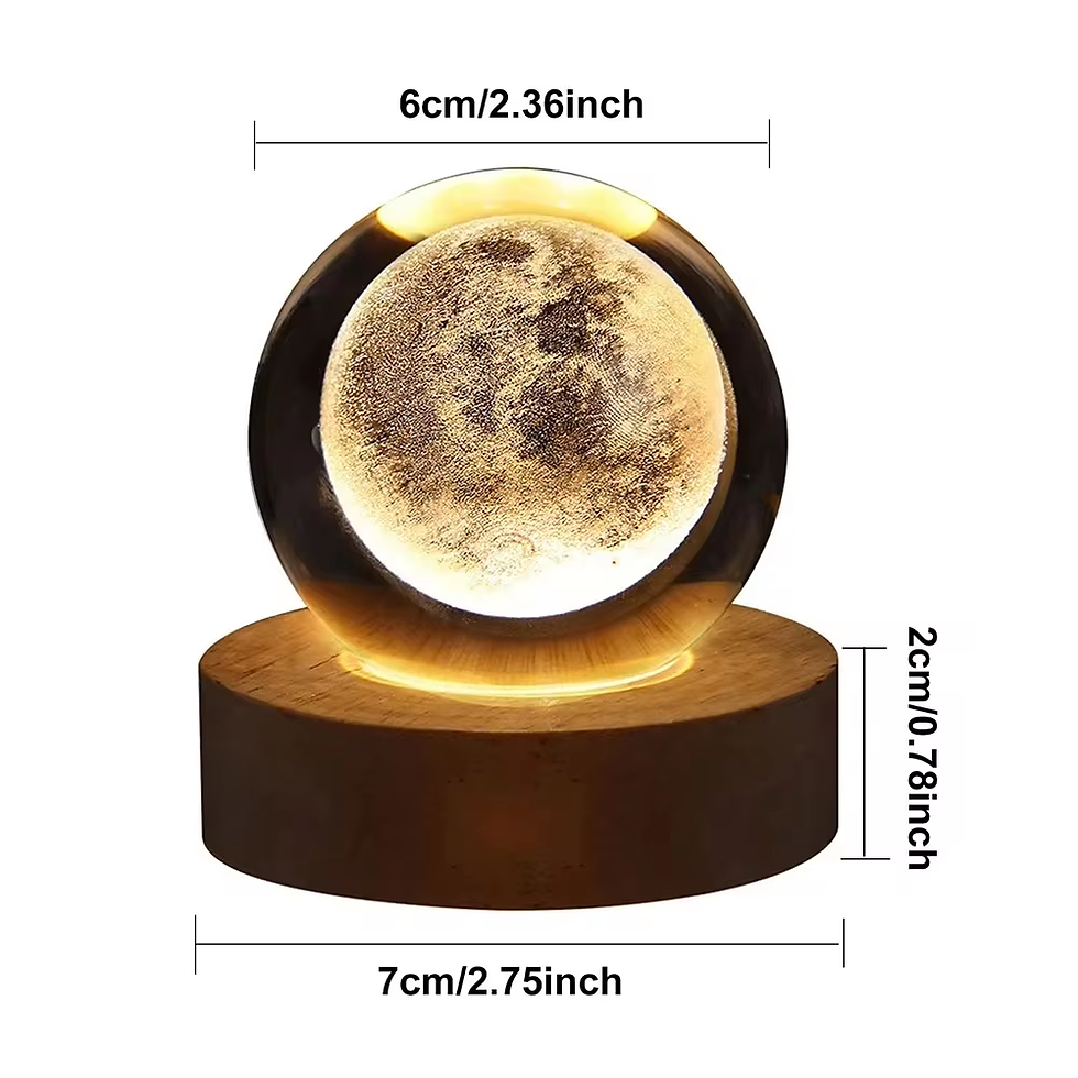Thumbnail: Unique 3D Crystal Ball Lamp with Galaxy and Planetary Projections USB Night Ligh