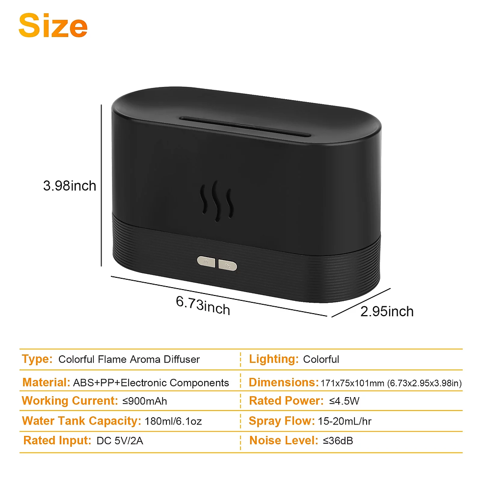Thumbnail: 180Ml Flame Air Humidifier Essential Oil Diffuser,  3D USB 7 Color Light Aroma D