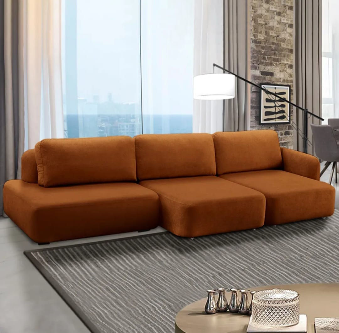 Sofá Santiago Bouclê Retrátil