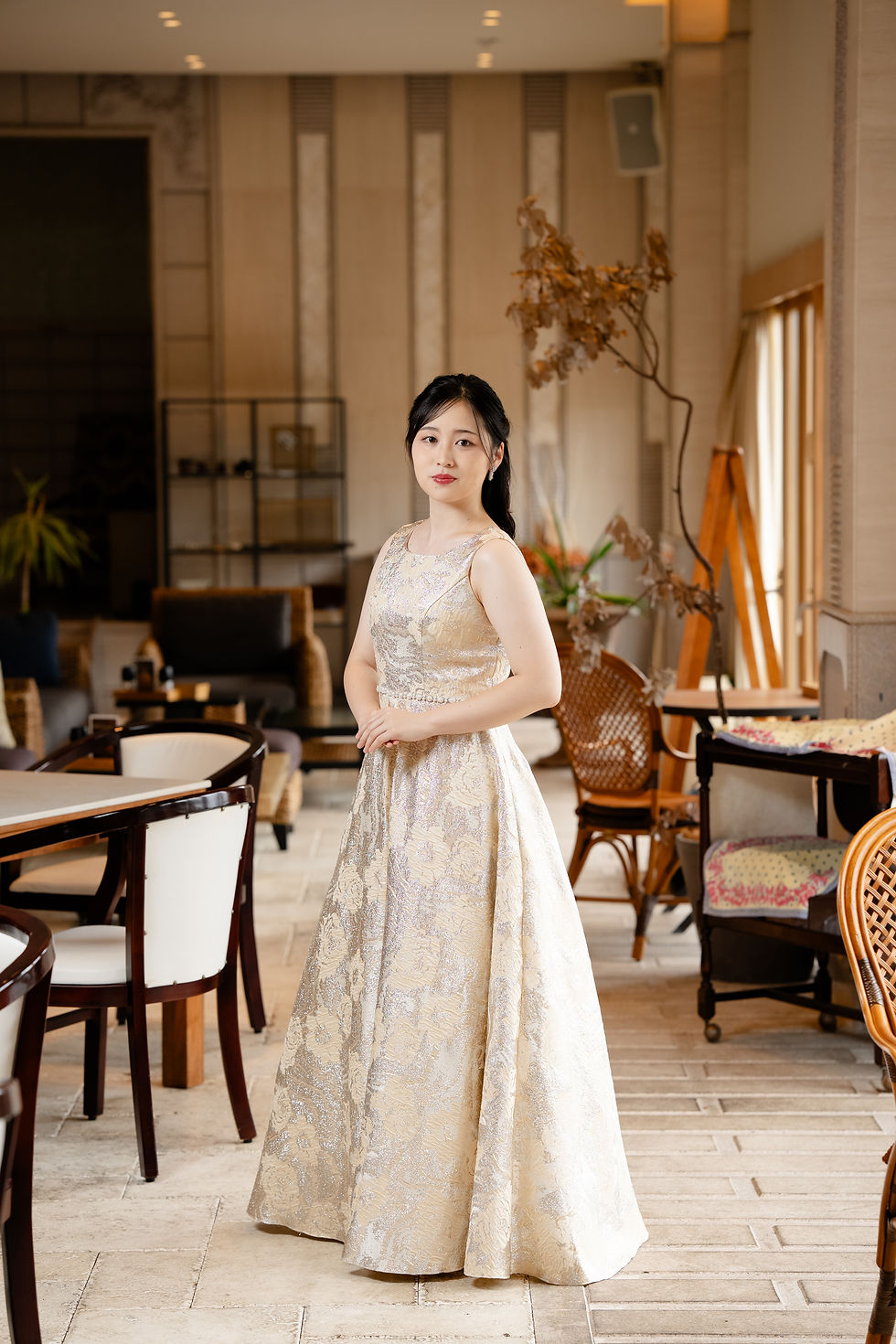 【outlet】ローブデコルテドレス(大人ドレス・背中チャック)