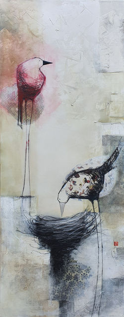 Breakfast in Bed 1500 x 600 Mixed Media SOLD