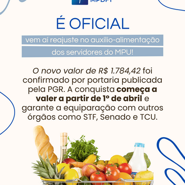 REAJUSTE DO AUXÍLIO ALIMENTAÇÃO