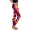 Thumbnail: Right-side view of a young girl wearing a custom design maroon leggings with a hand on her waist