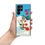 Thumbnail: Samsung Galaxy S22 ultra clear case designed with beautiful red flowers on sky-blue and inscribed "Joyful Heart"