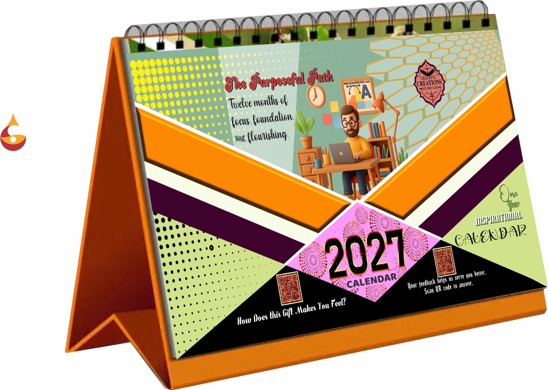 Custom Corporate Desk Calendar 2027