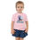 Thumbnail: Front view of a toddler girl wearing kids shirt-sleeve pink t-shirt designed with Biblical inscription