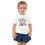 Thumbnail: Front view of a baby girl wearing white Santa Claus Christmas t-shirt on sale online at gracefult-shirts.com