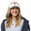 Thumbnail: Front view of a smiling lady wearing dad hat for Christmas embroidered with Merry Christmas and a star on display online
