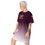 Thumbnail: Front view of a woman looking away and wearing a brown t shirt dress design for a queen on sale online at gracefultshirts.com
