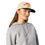 Thumbnail: Front-right side view of a lady wearing a natural/green Christmas embroidered hat with star for sale at gracefultshirts.com